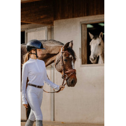 Polo em malha Equithème Buffy Branco Polo em malha Equithème Buffy Branco