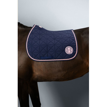 Manta de sela Harcour Suze Marinho / rosa Azul Manta de sela Harcour Suze Marinho / rosa Azul