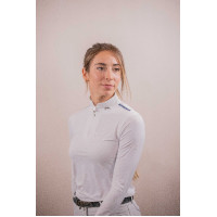 Polo de competição Pénélope Séville Mesh mangas compridas Branco Polo de competição Pénélope Séville Mesh mangas compridas Branco