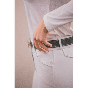 Polo de competição Pénélope Séville Mesh mangas compridas Branco