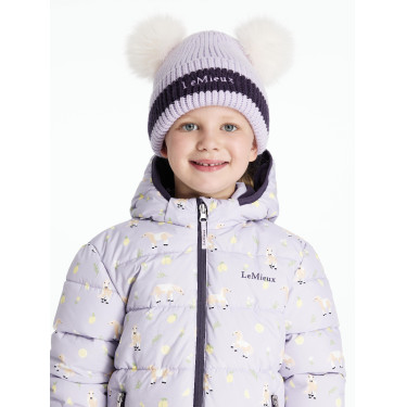 Gorro LeMieux Mini Duplo Pompom Lilás Violeta Gorro LeMieux Mini Duplo Pompom Lilás Violeta
