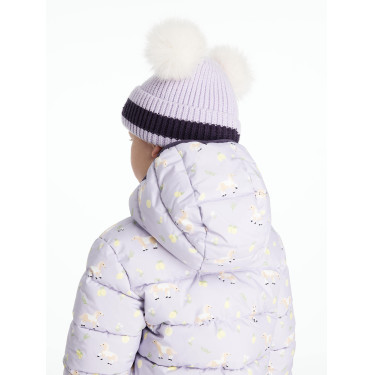 Gorro LeMieux Mini Duplo Pompom Lilás Violeta Gorro LeMieux Mini Duplo Pompom Lilás Violeta