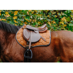 Almofada de sela Equithème Quadri Camelo Castanho