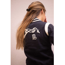 Suéter Pénélope University Marinho / branco sujo Azul-marinho Suéter Pénélope University Marinho / branco sujo Azul-marinho