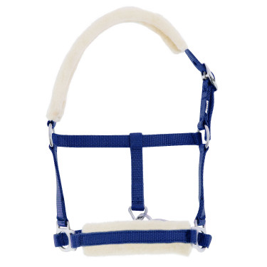 Cabresto potro Riding World lã sintética Azul royal