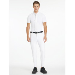 Calças de equitação LeMieux com fundo de silicone Sports para homem Branco