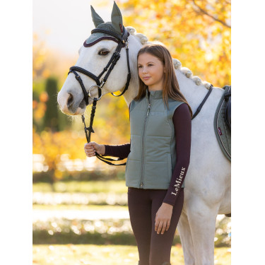 Colete de treino sem mangas Young Rider LeMieux Pammy Alecrim Verde Colete de treino sem mangas Young Rider LeMieux Pammy Alecrim Verde