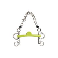 Freio pelham Metalab Flexi Soft meia-lua hastes curtas Verde