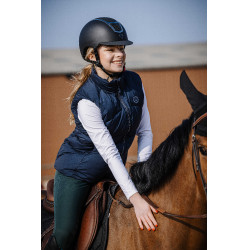 Colete sem mangas Equithème Lina feminino Azul-marinho