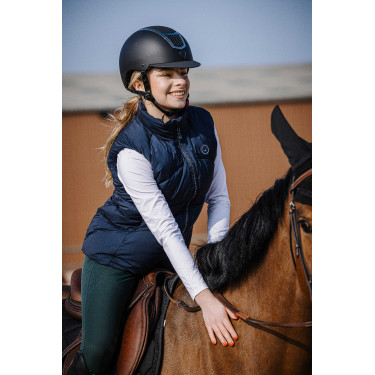 Colete sem mangas Equithème Lina feminino Azul-marinho