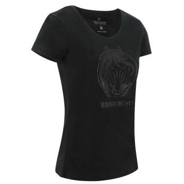 Camiseta Equithème Magali de mangas curtas Preto Camiseta Equithème Magali de mangas curtas Preto