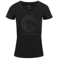 Camiseta Equithème Magali de mangas curtas Preto Camiseta Equithème Magali de mangas curtas Preto