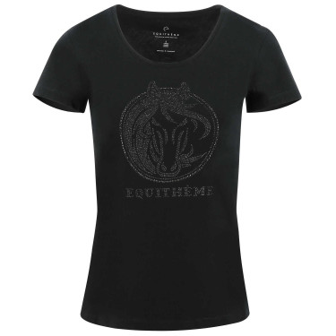 Camiseta Equithème Magali de mangas curtas Preto Camiseta Equithème Magali de mangas curtas Preto