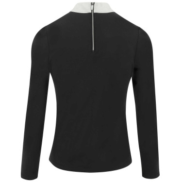 Polo Equithème Valencia de manga comprida Preto