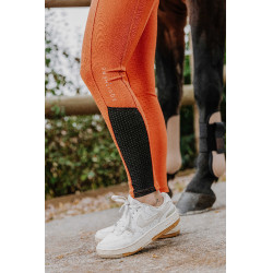 Calça Equithème Brigitte com fundo de silicone Laranja