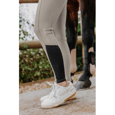 Calça Equithème Brigitte com fundo de silicone  Cinzento-acastanhado Castanho