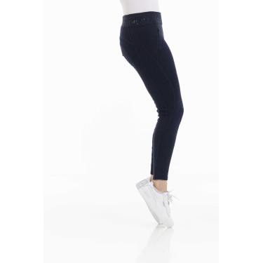 Calça Equithème Pamela com silicone Azul-marinho
