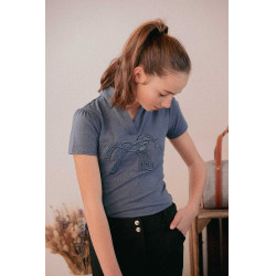 Polo Iliana Penélope Azul / cinza