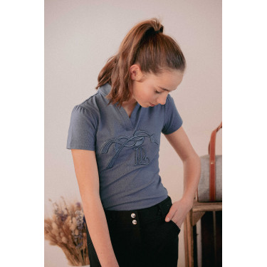 Polo Iliana Penélope Azul / cinza