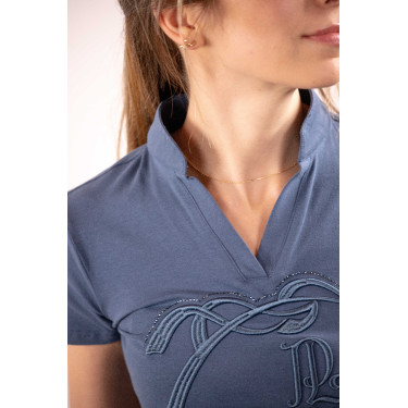 Polo Iliana Penélope Azul / cinza