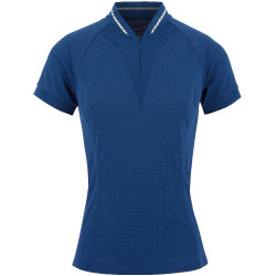 Pólo Equithème Elodie de mangas curtas Azul Mônaco