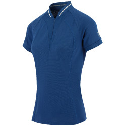 Pólo Equithème Elodie de mangas curtas Azul Mônaco