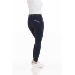 Calça Equithème Kylie com assento de silicone Azul-marinho Calça Equithème Kylie com assento de silicone Azul-marinho