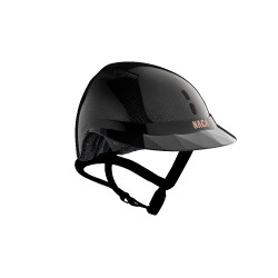 Capacete de equitação NACA Gravity S carbono Preto carbono brilhante / ouro rosa Capacete de equitação NACA Gravity S carbono Preto carbono brilhante / ouro rosa