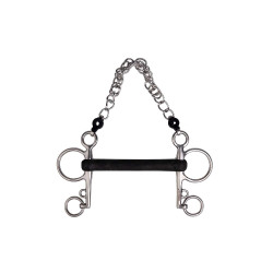 Mors Pelham Metalab borracha rígida reta