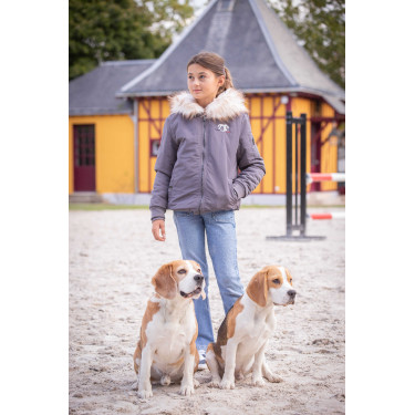 Bombers Eden por PL Lyon Glitter cinza Cinzento