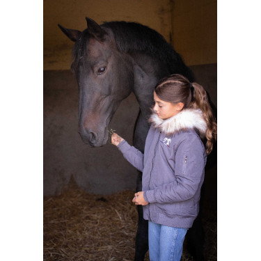 Bombers Eden por PL Lyon Glitter cinza Cinzento