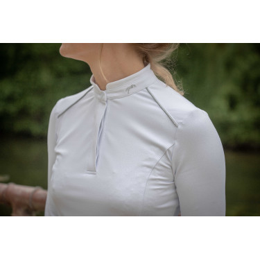 Polo Pénélope Anais de mangas compridas Branco