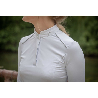 Polo Pénélope Anais de mangas compridas Branco