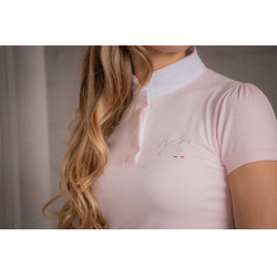 Polo de competição Pénélope Madrid de mangas curtas Rosa Polo de competição Pénélope Madrid de mangas curtas Rosa