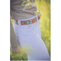 Cinto Pénélope Pearl Cognac / turquesa Castanho