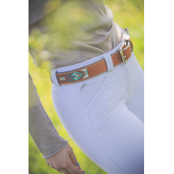 Cinto Pénélope Pearl Cognac / turquesa Castanho Cinto Pénélope Pearl Cognac / turquesa Castanho