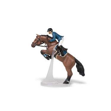 Cavalo de salto de obstáculos e seu cavaleiro Papo