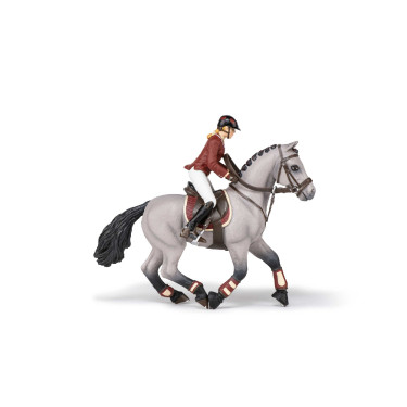 Cavalo de competição e sua cavaleira Papo