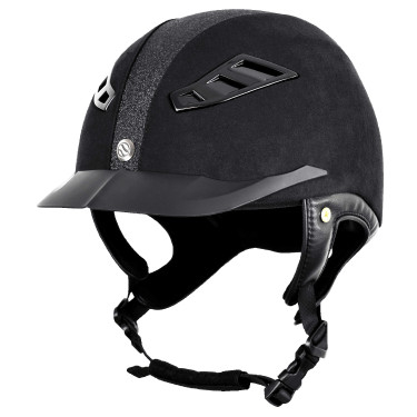 Capacete Back on Track® EQ3 Lynx Microfibra/Strass Capacete Back on Track® EQ3 Lynx Microfibra/Strass