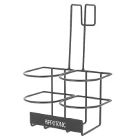 Suporte para garrafas Hippotonic com ganchos Preto Suporte para garrafas Hippotonic com ganchos Preto
