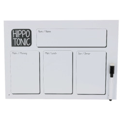 Placa de ração com marcador Hippotonic Nenhuma Branco