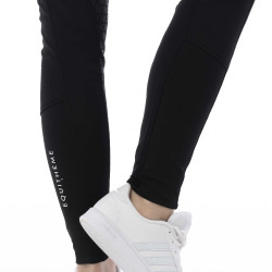 Calça softshell Equitheme Kitzbuhl com fundo de silicone Preto