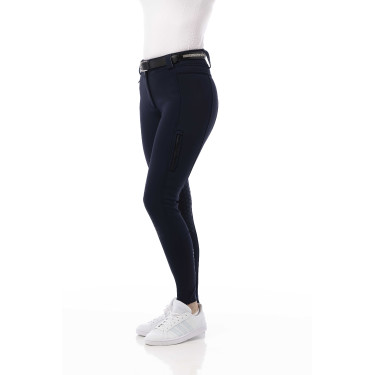 Calça softshell Equitheme Kitzbuhl com fundo de silicone Azul-marinho
