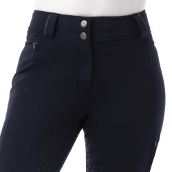 Calça softshell Equitheme Kitzbuhl com fundo de silicone Azul-marinho