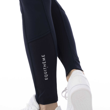 Calça softshell Equitheme Kitzbuhl com fundo de silicone Azul-marinho