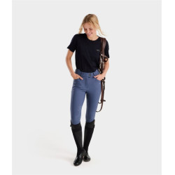 Calça de equitação X-perform Iconic Horse Pilot feminina Índigo Vintage Azul