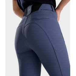 Calça de equitação X-perform Iconic Horse Pilot feminina Índigo Vintage Azul