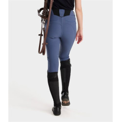 Calça de equitação X-perform Iconic Horse Pilot feminina Índigo Vintage Azul
