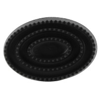 Curry oval de borracha oco Preto Curry oval de borracha oco Preto