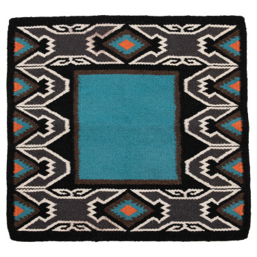 Tapete navajo Westride por Franck Perret Nebraska Azul / preto